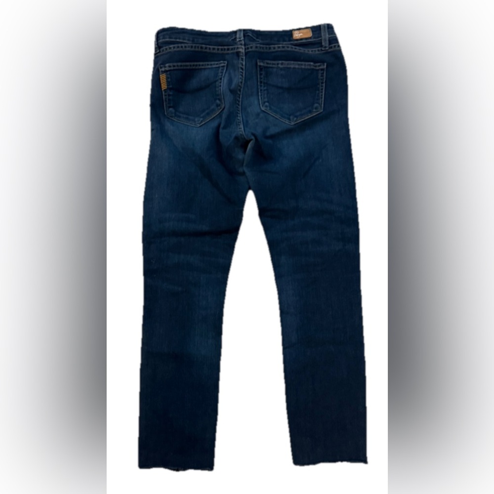 Paige Women's Blue Skyline Dark Blue Mid-rise Straight Leg Jeans Size 28 - Picture 2 of 8